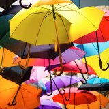 assorted colors umbrella