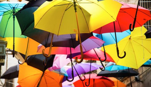 assorted colors umbrella